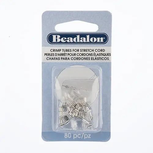 0.5Mm Stretch Cord Crimp Tubes – 80-Piece Nickel-Free Beadalon Pack 1