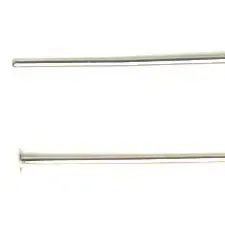 1-Inch Rhodium-Plated Head Pins (21 Gauge, 0.028 Inch, Lead-Free & Nickel-Free) 1