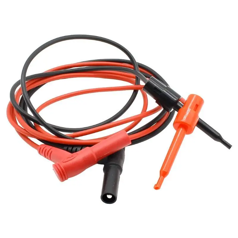 1-Pair Banana Plug To Test Hook Probe Cables – Multimeter & Lab Equipment Leads 1