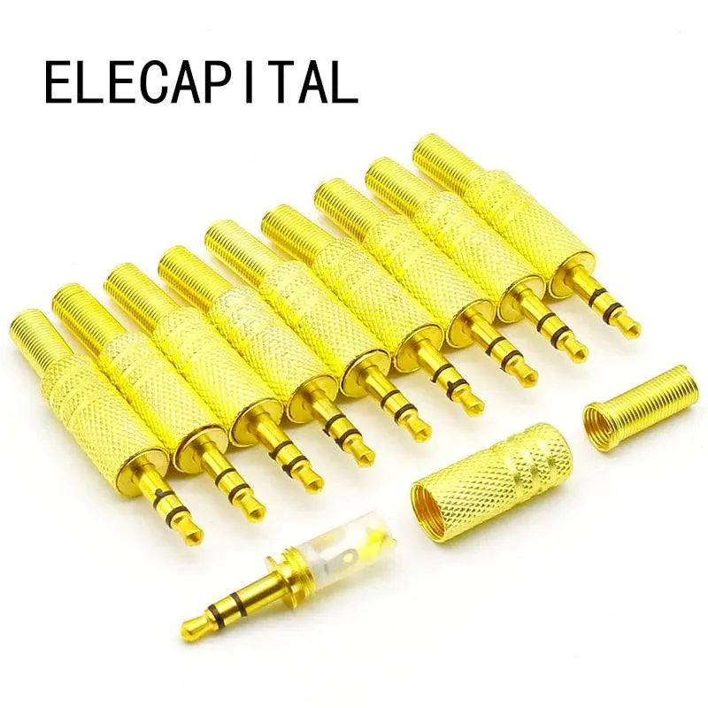 10-Pack Gold-Plated 3.5Mm To Rca Stereo Audio Adapters For Headphones & Audio Gear 1