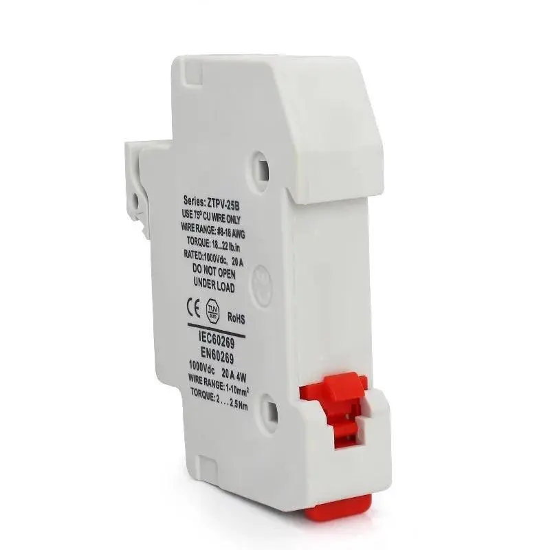10-Pack High-Quality 1000V Dc Pv Fuse Holders — Rohs-Certified And Uv-Resistant 1
