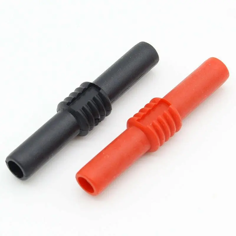 10-Pack Red/Black 4Mm Female-To-Female Banana Adapters – Insulated Quick-Connect Couplers 1