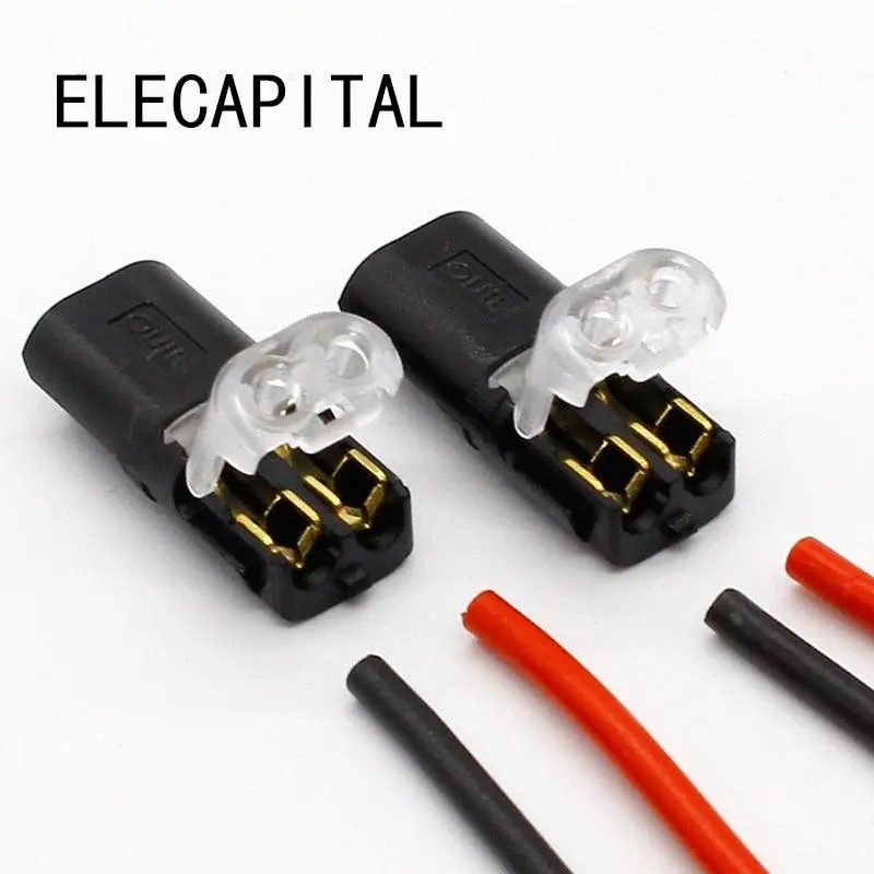 10-Pack Spring-Clamp Led Strip Connectors: 2-Pin, No-Solder, No-Tool Cable Clamps For Easy 2-Way Led Installation 1