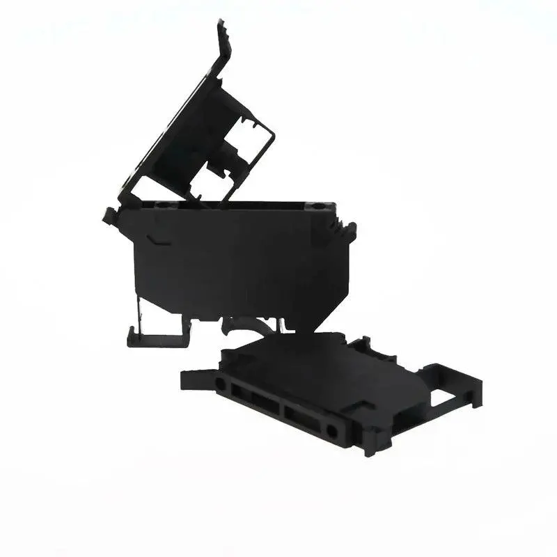 10-Piece Uk-5-Hesi Din-Rail Terminal Blocks — Black Screw-Type Fuse Holders With Conductive Busbar 1