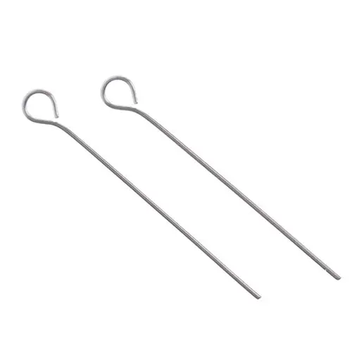 100-Piece Stainless Steel Eye Pins For Wire Jewelry 1