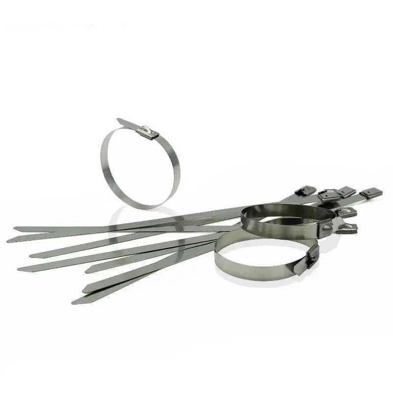 1000-Pack Wide-Surface 304 Stainless Cable Ties – 4.6Mm × 300Mm, 2.5Mm Thickness 1