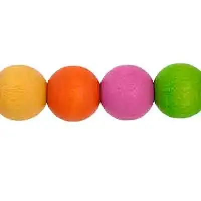 10Mm Round Wooden Beads – Vibrant Multi-Color Craft Pack 1