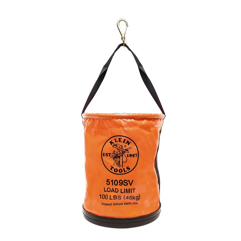 12-Inch Vinyl Utility Bucket With Swivel Snap – Rotating, Secure Tool Transport Accessory 1