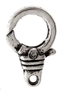 12Mm Decorative Antique Silver Lobster Clasp – Hypoallergenic 1