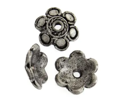 12Mm Wide-Hole Bead Cap – Antique Silver, Lead-Free & Nickel-Free 1