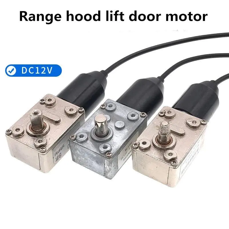 12V Synchronous Lift Motor – 3 Rpm, M5/M6 Shaft, 8Mm Length For Automatic Range Hood Door Operation 1