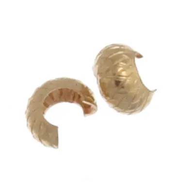14K Gold-Filled Diamond-Cut Crimp Cover – 3Mm 1