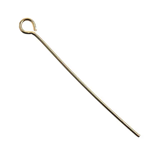 18K Gold-Plated Eye Pins – 35Mm Length, 0.7Mm Thickness (21 Gauge), Set Of 42 1