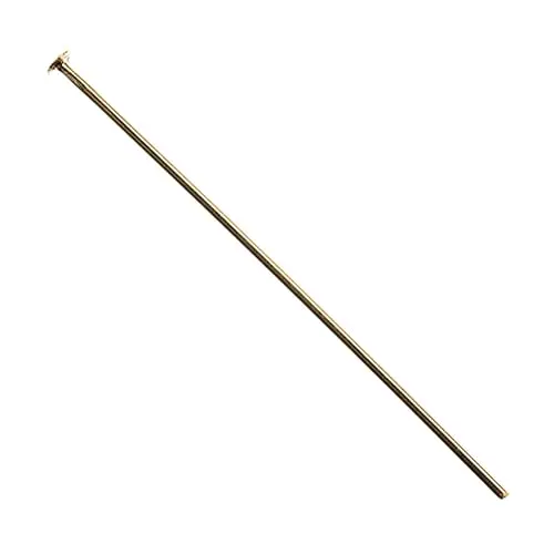 18K Gold-Plated Head Pins – 40Mm Length, 0.7Mm Wire Size (21 Gauge), 47-Piece Pack 1