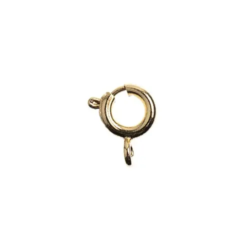 18K Gold-Plated Spring Ring Clasps – 6Mm Diameter, Lightweight Fasteners, 8-Unit Set 1