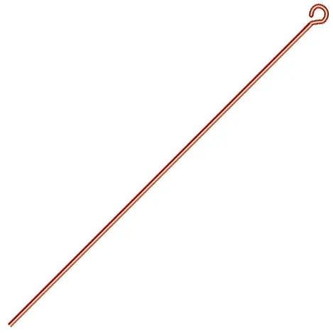 2-Inch Lead-Free Nickel-Free Eye Pins (24 Gauge, 0.020 Inch) 1