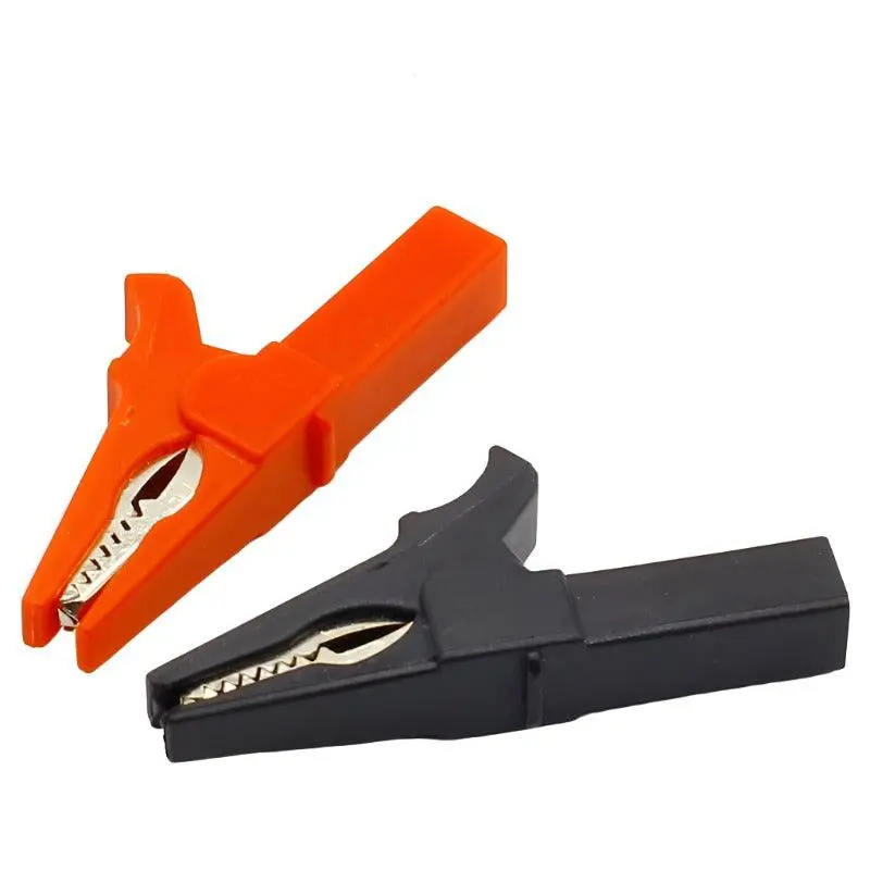 2-Pack High-Voltage 55Mm Battery Test Alligator Clips With 4Mm Banana Plug Compatibility 1