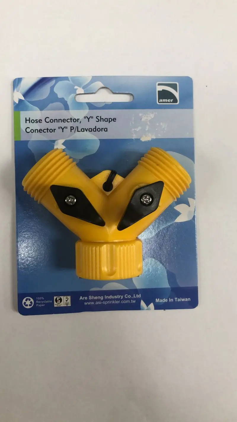 2-Way Garden Hose Splitter With Shut-Off Valves – Durable Plastic Connector For Irrigation (Chgm086) 1