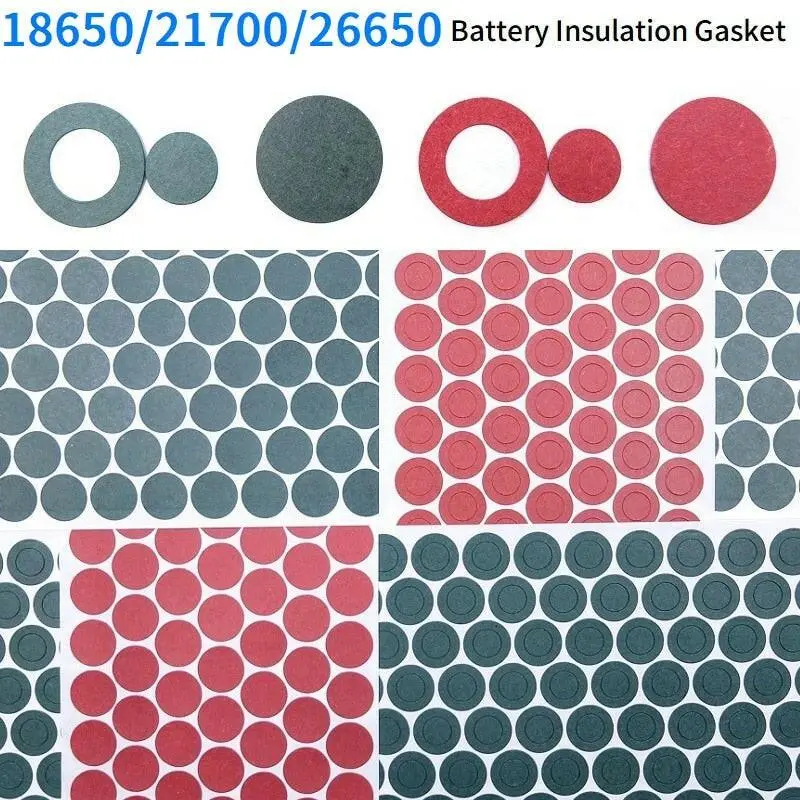 20/500Pcs Multi-Size Li-Ion Battery Insulation Pads – Adhesive Gaskets For 18650, 21700 & 26650 Cells 1