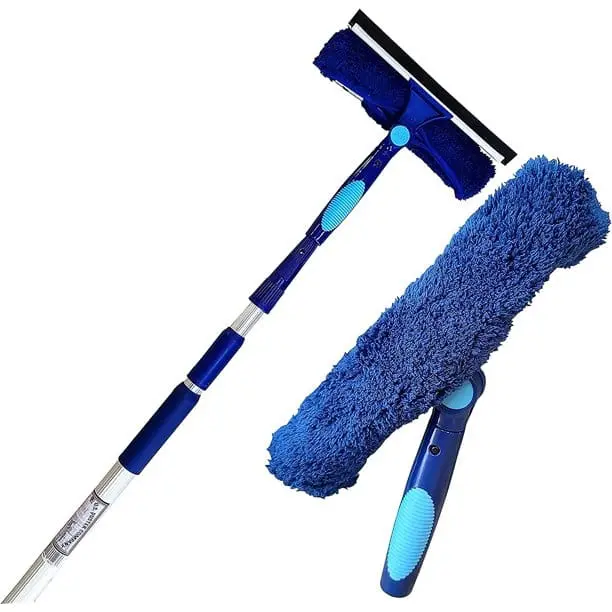 20-Foot Telescopic Window Cleaning Pole With Squeegee & Washer – Adjustable Extension Tool 1