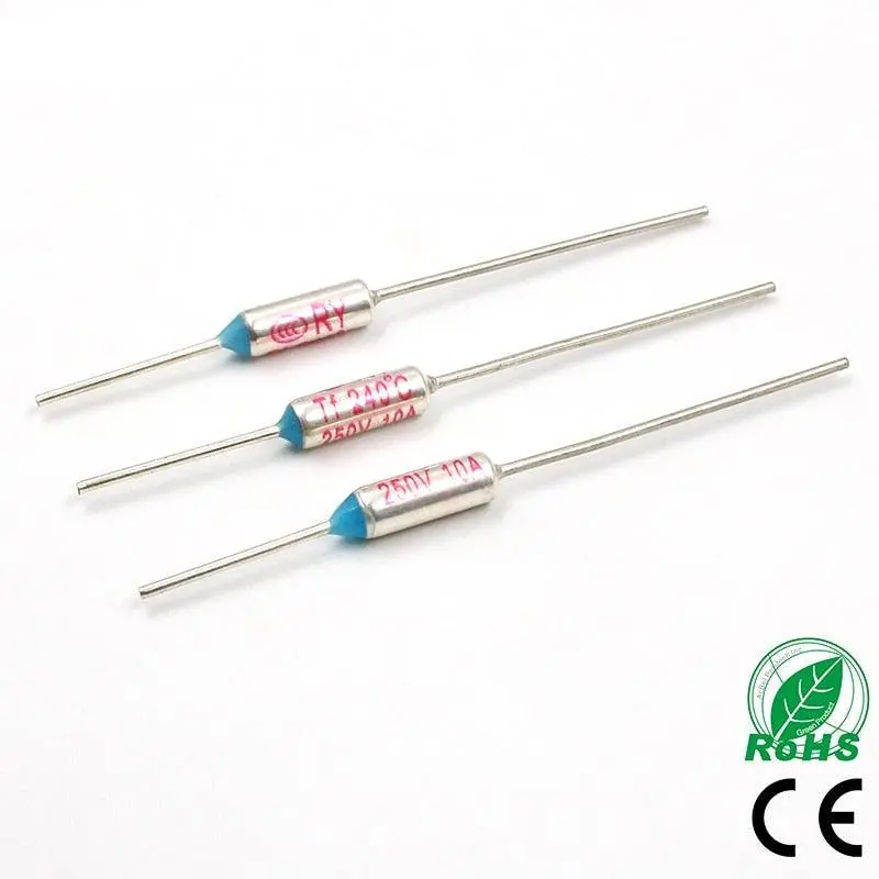 20-Pack Tf-240 Thermal Cut-Off Fuses – 240°C, 250V/10A Temperature-Sensitive Safety Devices For Appliances 1