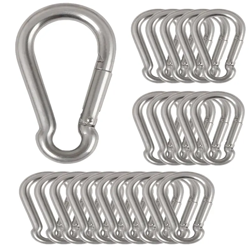 20-Piece M10 Safety Snap Hooks – 4" Heavy-Duty Steel Carabiners With 770 Lb Load Capacity For Outdoor & Gym Use 1