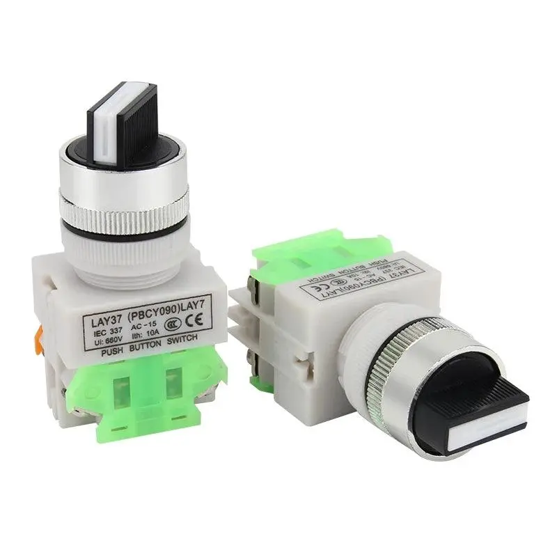 22Mm 2-Position On-Off Rotary Switch Knob – Compact Lay7/Lay37/Y090 Mounting Style 1