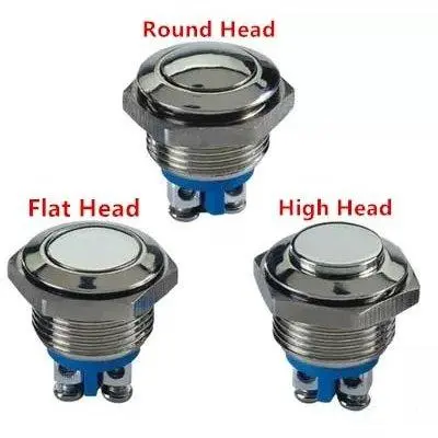22Mm Stainless Steel Momentary Push Button: Waterproof, Resettable, For Automotive Horns & Engine Start 1