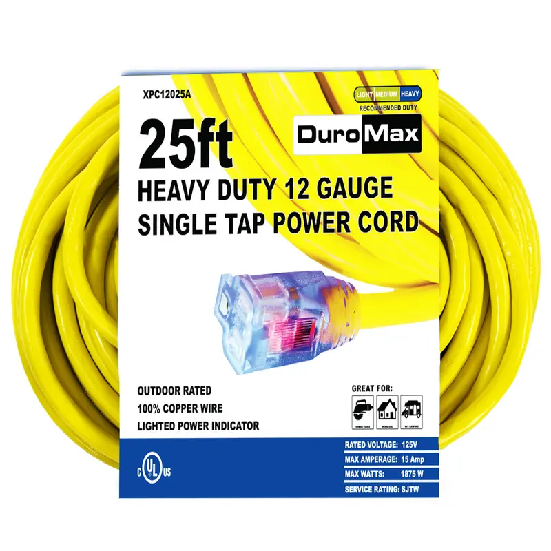 25-Foot 12-Gauge Single-Tap Indoor/Outdoor Power Cord 1