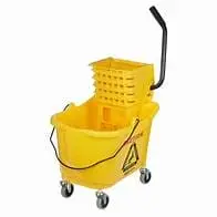 38-Quart Plastic Mop Bucket With Side-Press Wringer – Lightweight, Durable, And Easy To Maneuver 1