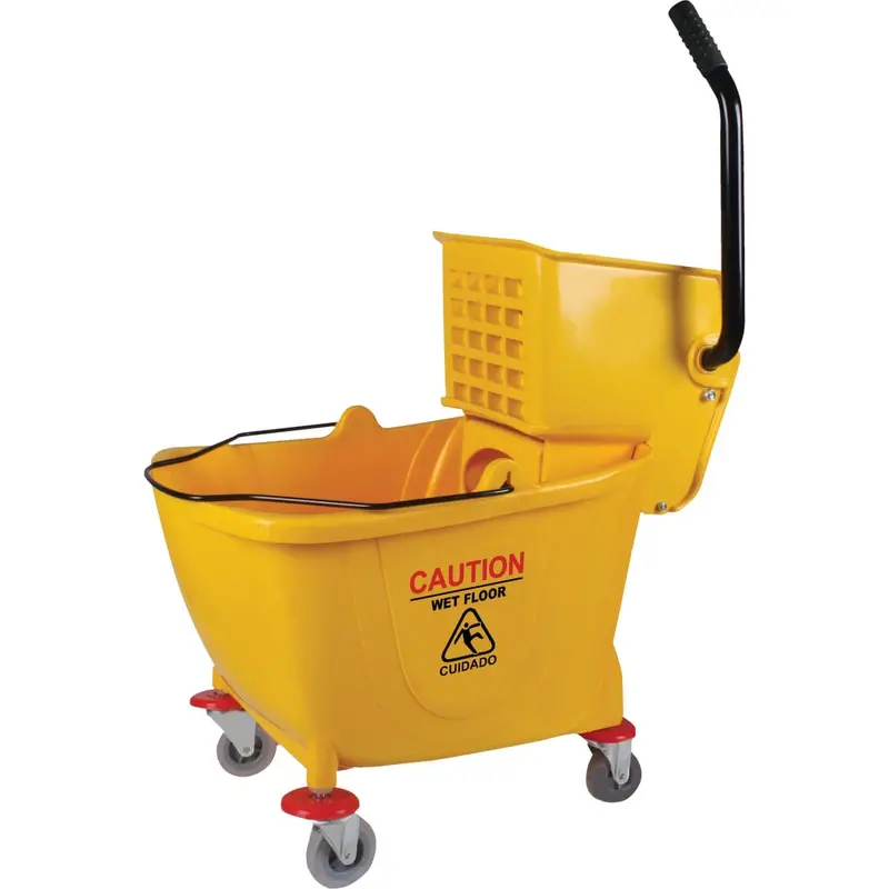 38-Quart Pvc Mop Bucket With Side-Press Wringer – Heavy-Duty Commercial-Grade Cleaning System 1