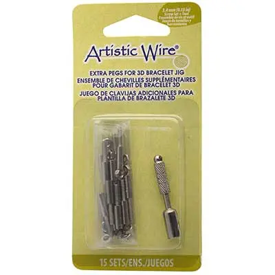 3D Bracelet Jig Replacement Peg Set: 22 Mm Length, Three Diameters (3.4 Mm), Includes Nuts & Socket Tool 1