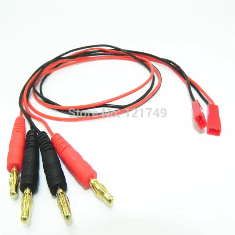 50-Piece Lot Of Jst-To-4.0Mm Banana Gold Plugs – 60Cm 22Awg Silicone Cable Included 1
