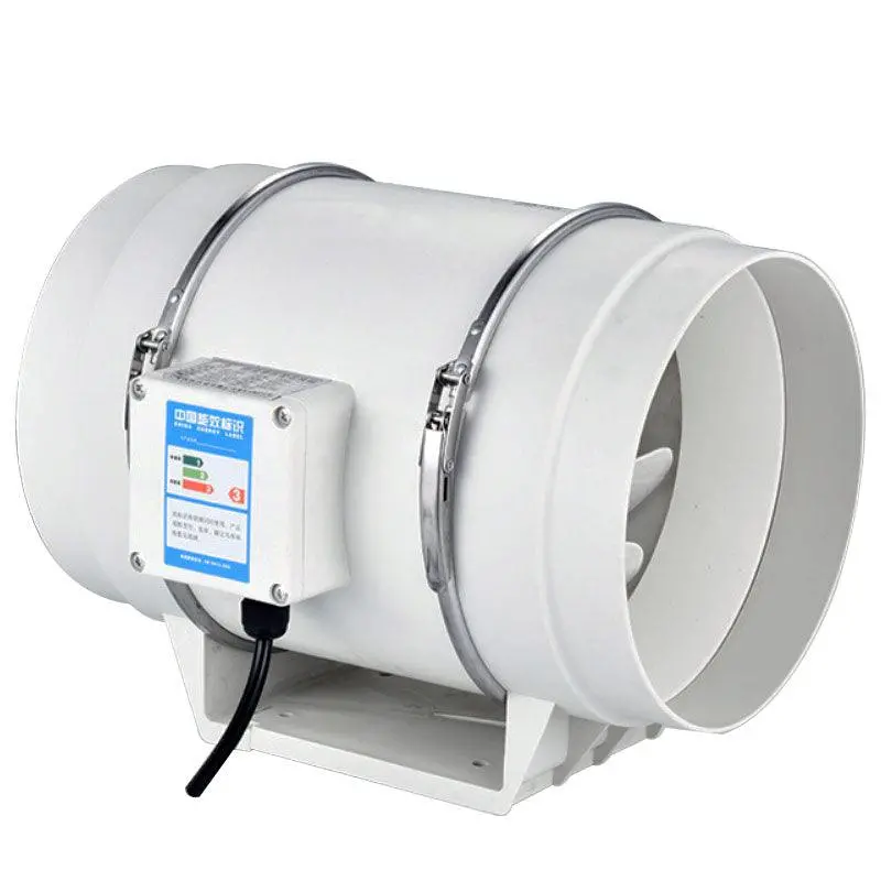8-Inch 220V Inline Duct Exhaust Fan For Kitchen, Bathroom, And Home Ventilation 1