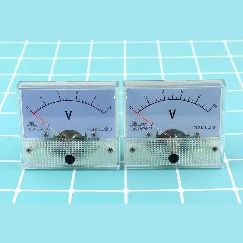 85C1-V Analog Dc Panel Voltmeter — 1V To 500V Full-Scale Voltage Display 1