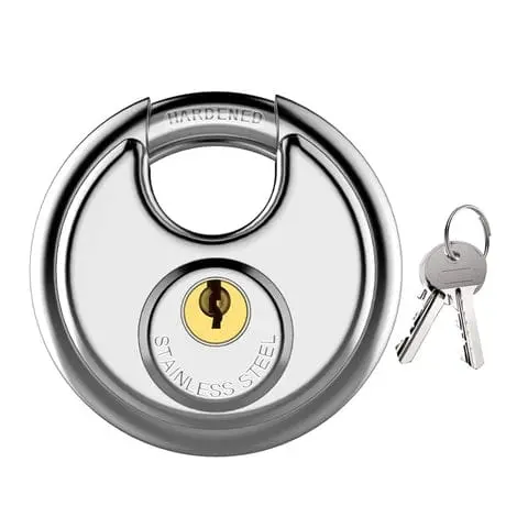 90Mm Circular Solid Disc Padlock – Heavy-Duty Security Lock (Model: 7037) 1