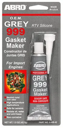 Abro 9-Ab Grey Rtv Silicone Gasket Maker – High-Temp, Flexible Sealant For Flanges And Housings 1