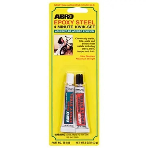 Abro Epoxy Steel 4-Minute Kwik Set – Rapid-Cure Structural Adhesive For Metal Repairs (Es-507, Mmusa384) 1