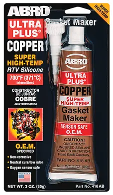 Abro Ultra Plus Copper Rtv Silicone – Conductive, Heat-Resistant Gasket Material For Exhaust Systems 1