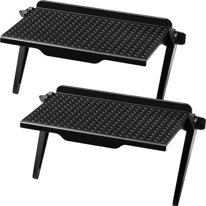 Adjustable Tv Top Shelf Bracket – Dual-Piece Screen Mount For Phones, Routers, Consoles – 8.5" X 4.5", Black 1