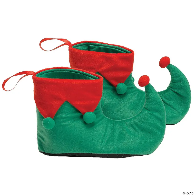 Adult Elf Shoes – Pointed-Toe Holiday Costume Footwear 1