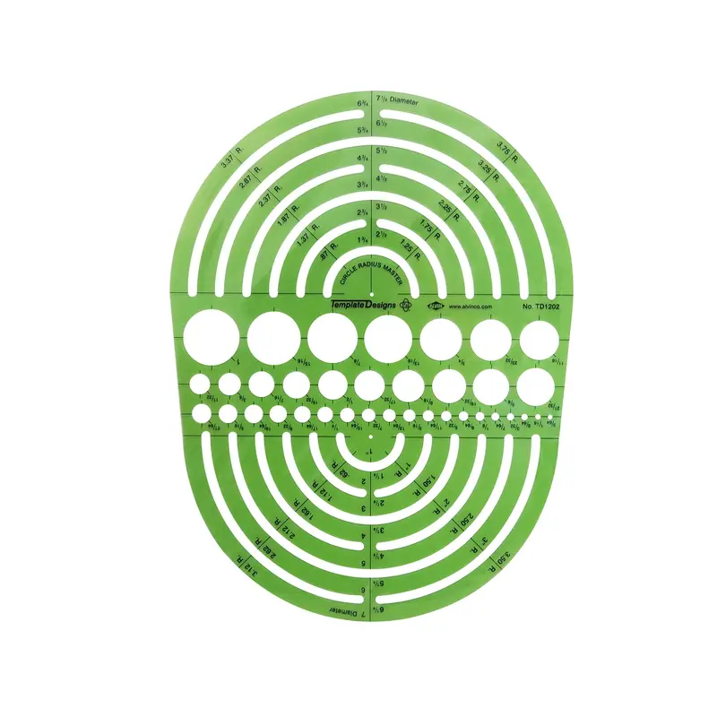 Alvin Circle Radius Master Template For Drafting & Layout 1