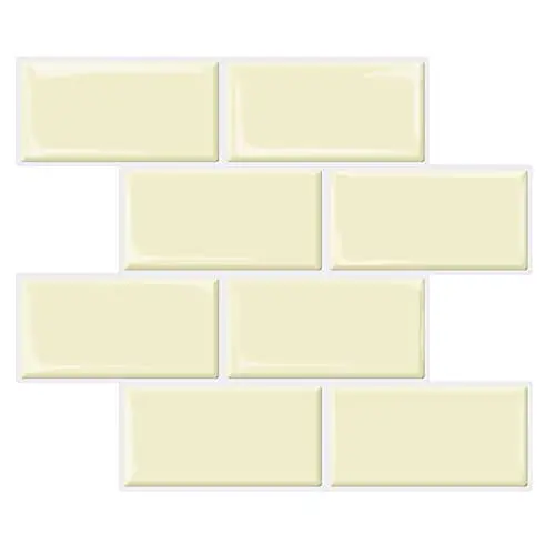 Art3D Thicker Peel-And-Stick Subway Tiles – Faux Ceramic Look, 14" X 12" Self-Adhesive Wall Covering 1