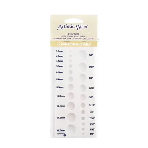 Artistic Wire Acrylic Draw Plate With 22 Tapered Holes (4.3–16 Mm) 1