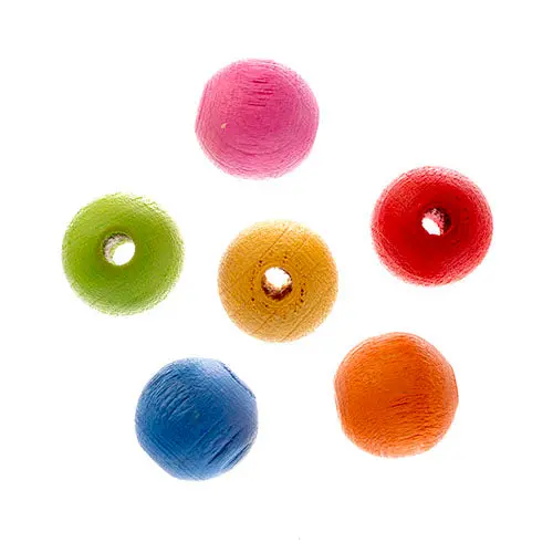 Assorted 10Mm Round Wooden Beads – Euro-Made, Mixed Finishes, Bulk Pack 1
