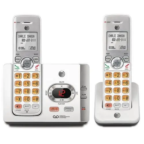 At&T Dect 6.0 Dual-Handset Cordless Phone System – Model 441116 1