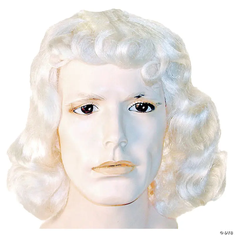 Authentic White Colonial-Era Quaker Wig 1