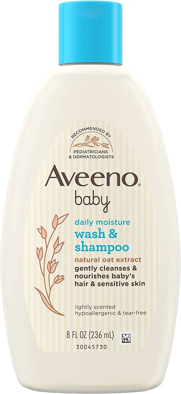 Aveeno Baby Wash & Shampoo – Tear-Free 8Oz Gentle Cleanser For Hair & Body 1