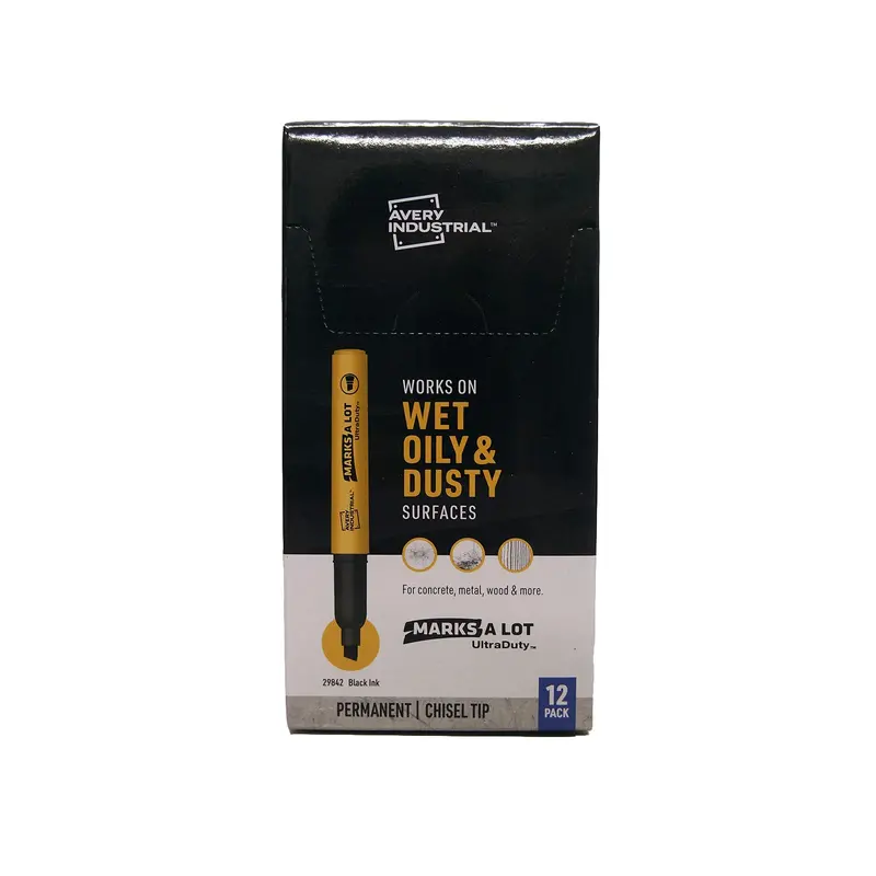 Avery Industrial Chisel-Tip Permanent Markers – Heavy-Duty Writing Tools 1