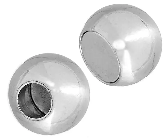 Ball-Style Magnetic Clasp – 18X11.5Mm, Lead-Free & Nickel-Free Single Unit 1